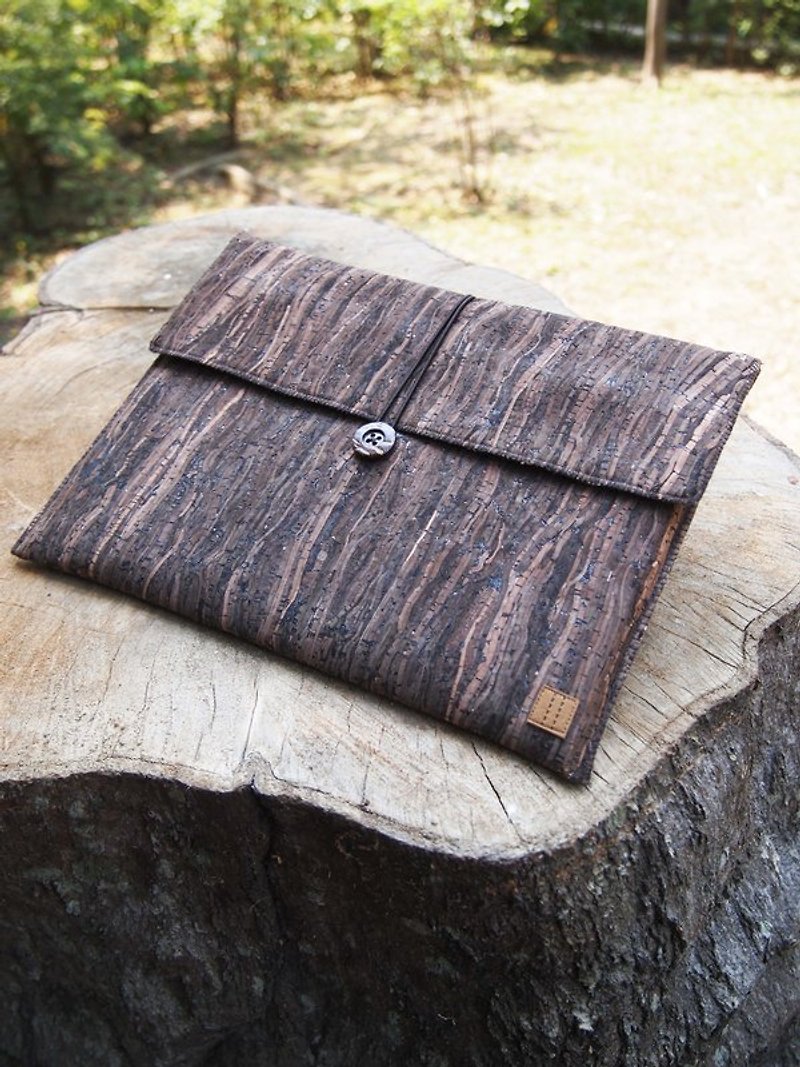 Paralife Custom Size (6"-8") Wooden Grain Cork tablet ipad mini case - Laptop Bags - Plants & Flowers Multicolor