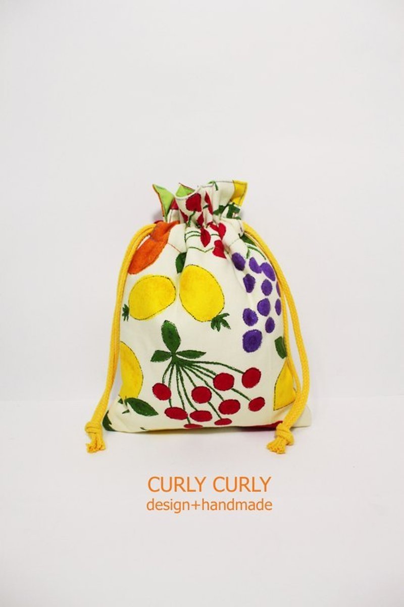 【CURLYカーリー]フルーツサンバ/綿ショップカメラポーチ - カメラバッグ - その他の素材 多色