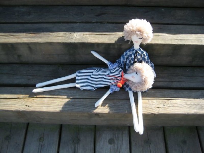 Stripe shirt dress couture doll - ตุ๊กตา - วัสดุอื่นๆ 