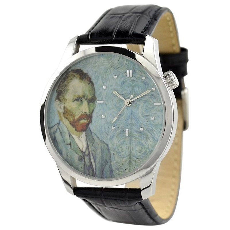Famous Painting Watch - นาฬิกาผู้ชาย - โลหะ สีน้ำเงิน