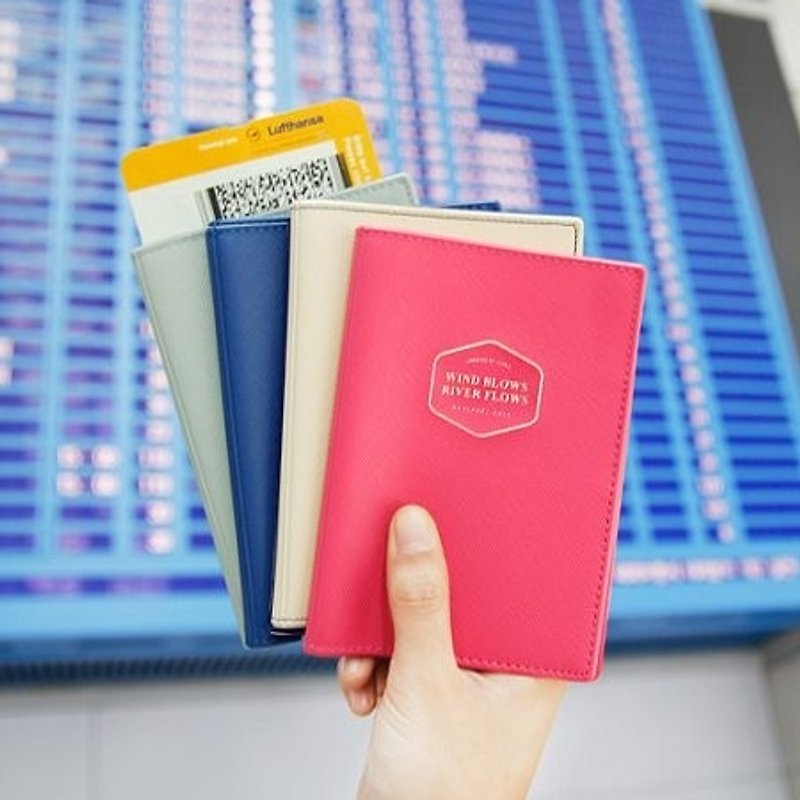 Dessin x Iconic- great Journeys Passport Case Ver.2- Bordeaux, ICO81845 - Passport Holders & Cases - Plastic Pink