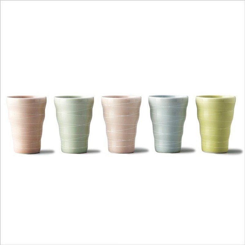 日本 手做彩虹杯子組 - 茶具/茶杯 - 其他材質 多色