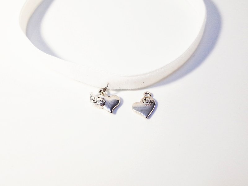 W&Y Atelier - Ｗhite Choker , Heart Necklace (4 colors) - สร้อยคอ - วัสดุอื่นๆ ขาว