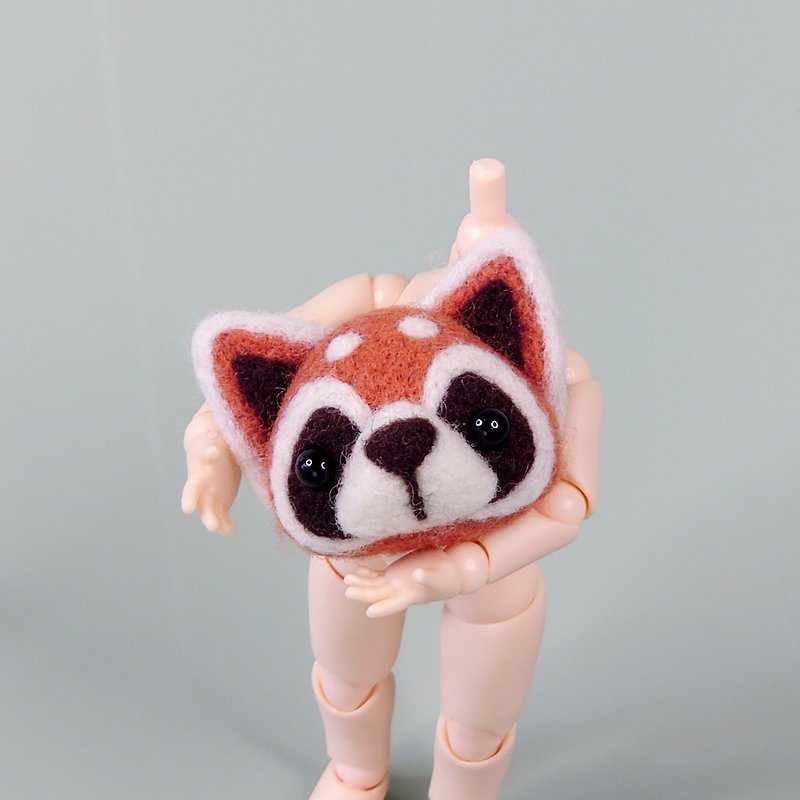 Red Panda   Wool felt, Handmade, Accessories, Wildlife Series - สร้อยคอ - ขนแกะ 
