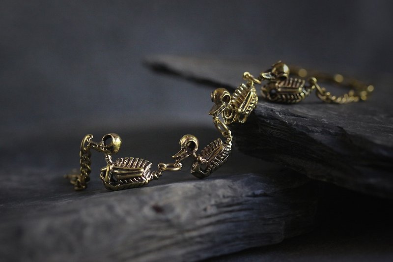 Mallard Mother Duck and Ducklings Skeleton Bracelets by Defy. - Bracelets - Other Metals 
