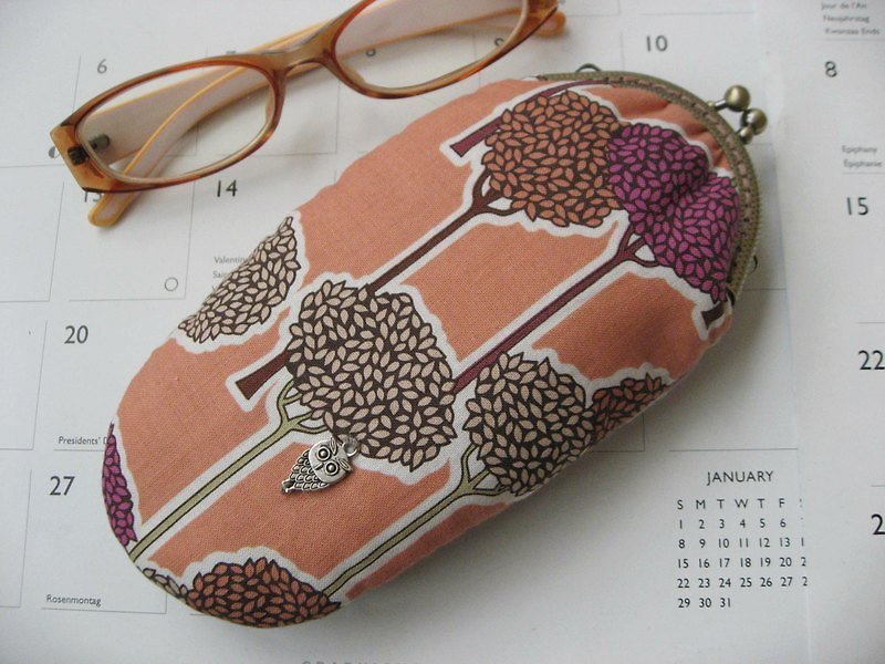 Round mouth gold glasses bags - woods Owl (Orange) - Other - Other Materials Orange