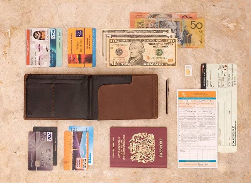 Australia Bellroy Travel Wallet Travel passport special postscript leather wallet (Mocha Mocha coffee) By plain-me - กระเป๋าสตางค์ - หนังแท้ สีนำ้ตาล