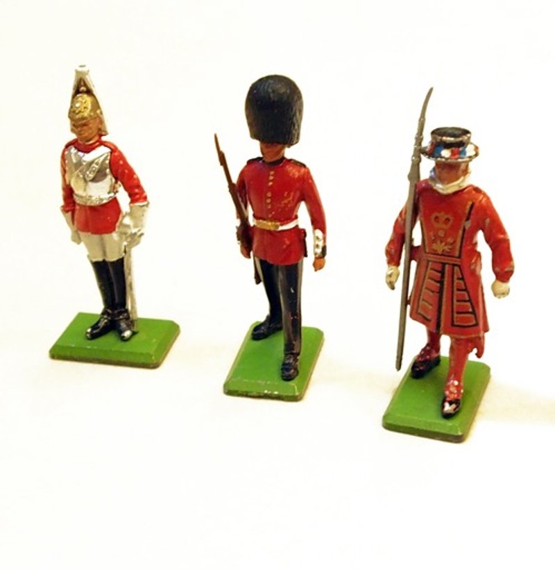 1970s vintage British soldier ornaments - Items for Display - Other Metals Red