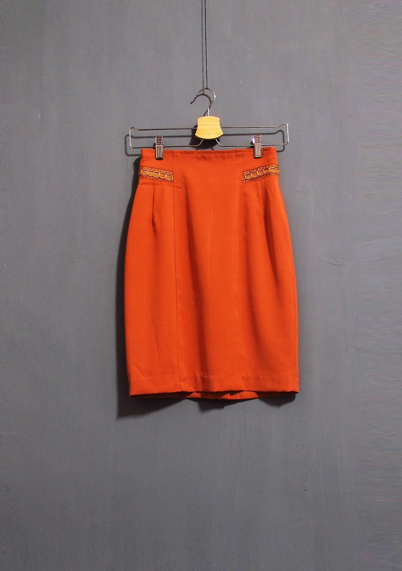 Wahr_orange  wrap skirt - Skirts - Paper White