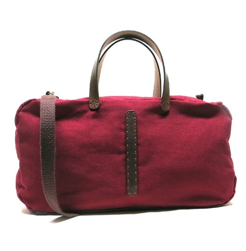 手提包 / 1字包—橫式 - 手袋/手提袋 - 棉．麻 紅色