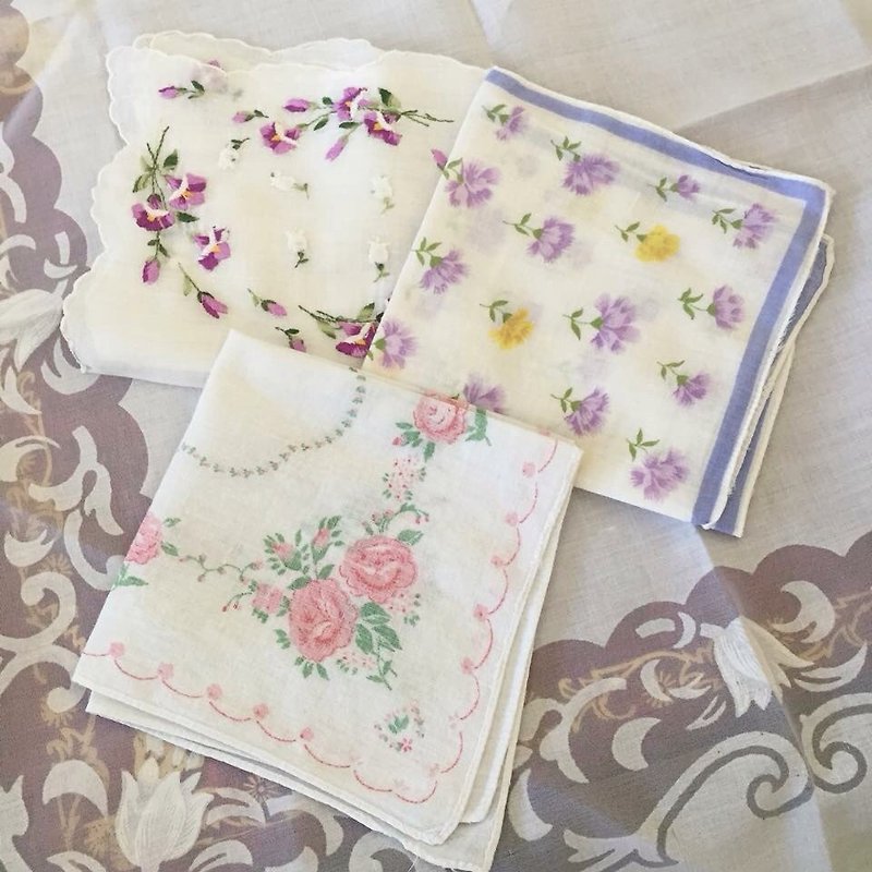 American retro floral handkerchief small home decoration / decoration / gifts - Other - Cotton & Hemp Multicolor