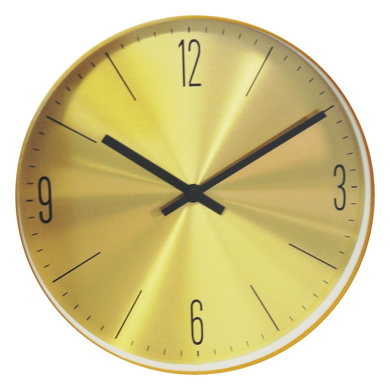 Brilliar-Shiny bright gold clock wall clock numerals (metal) - Clocks - Paper Gold