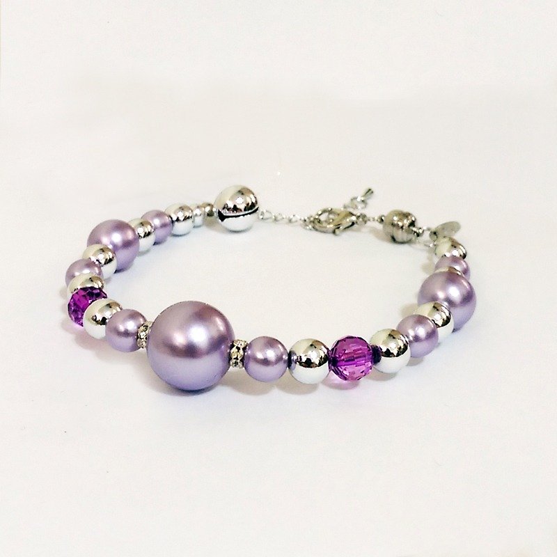 Ella Wang Design Jewelry Pearl Necklace - Purple Cat Necklace Collar - ปลอกคอ - พลาสติก สีม่วง