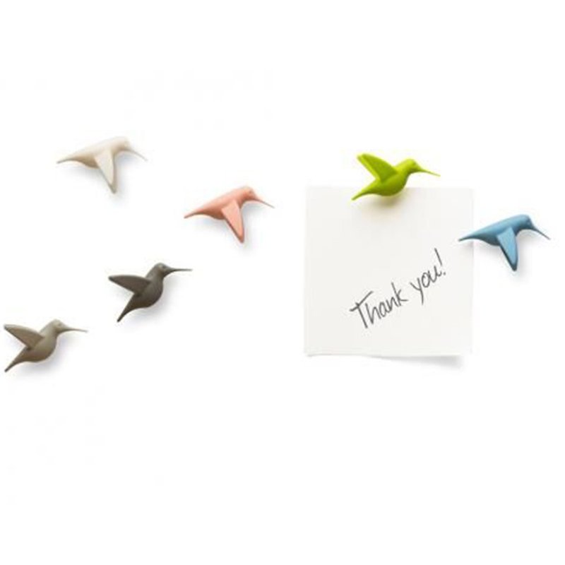 QUALY Hummingbird Fetion - Magnet (a set of 6) - Magnets - Plastic Multicolor
