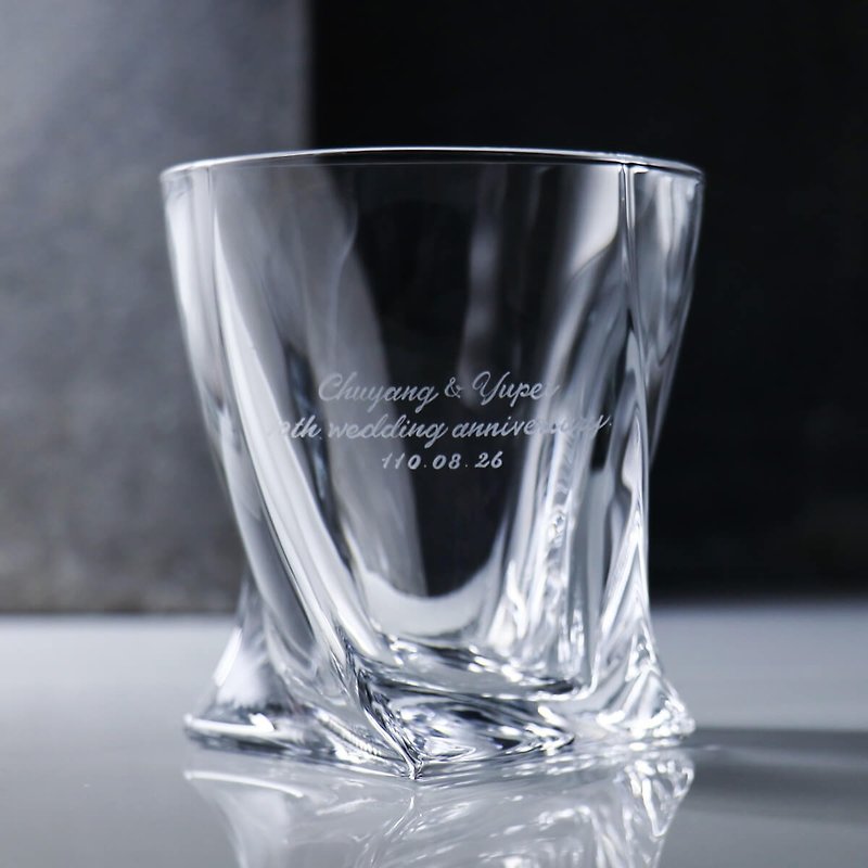 340cc [The boss loves to use] Czech Bohemia Bohemia crystal whiskey glass boyfriend gift - แก้วไวน์ - แก้ว สีเทา