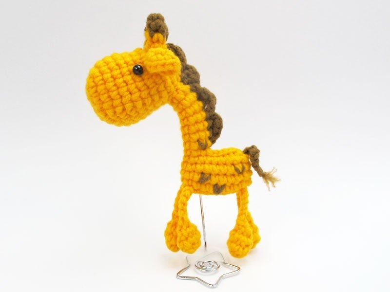 Giraffe - key ring charm - Keychains - Other Man-Made Fibers Orange