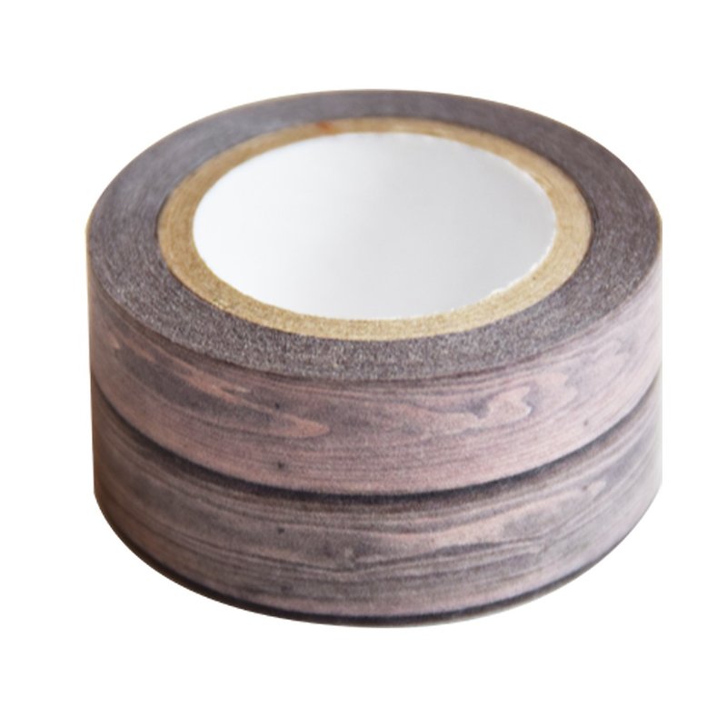 木紋素材-紙膠帶 - 紙膠帶 - 紙 咖啡色