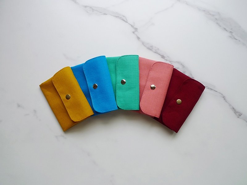 Hand Sewn Cloth Coin Card Wallet/Business Card Holder/Card Holder - Coin Purses - Cotton & Hemp Multicolor