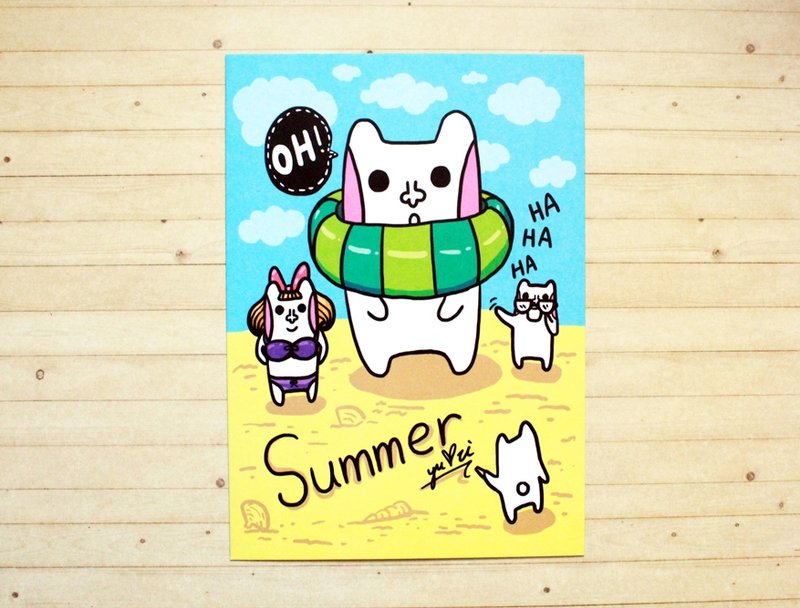 Summer 玩水趣*明信片 - 卡片/明信片 - 紙 