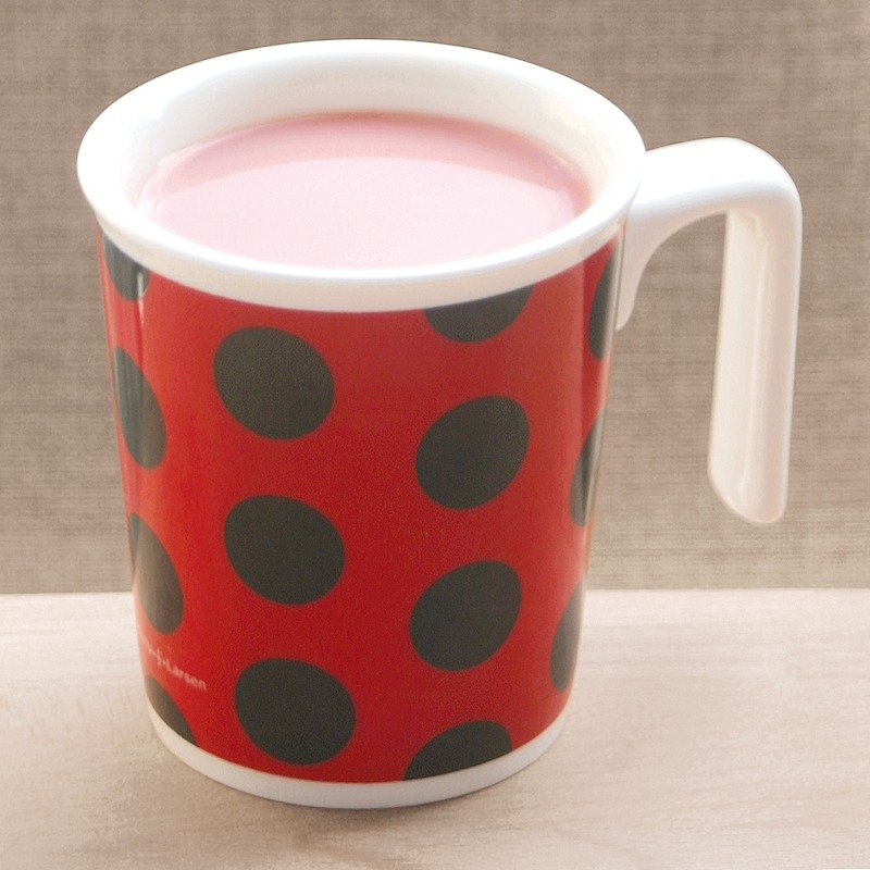 Small ladybug kiss mug (color mushrooms Department) - Mugs - Porcelain Red
