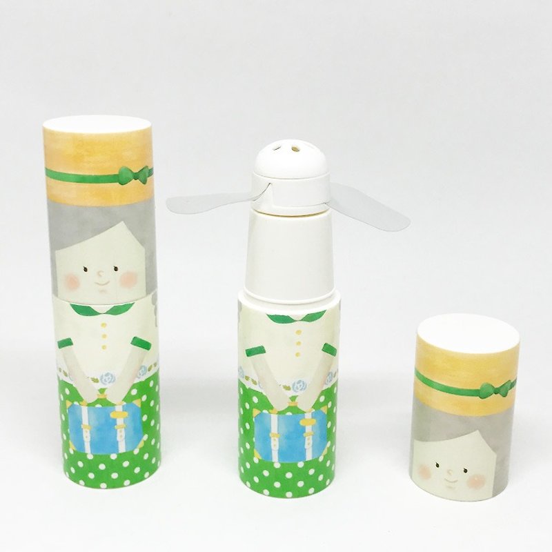 日本のアート・ラボ - 偽の破断姉妹 -  Q版の香りは小さなファンを感じ冷やします - その他 - プラスチック グリーン
