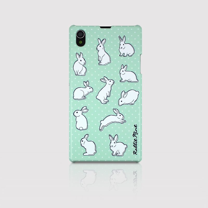 (Rabbit Mint) Mint Rabbit Phone Case - Polka Dot Series - Sony Z1 (P00051) - Phone Cases - Plastic Green