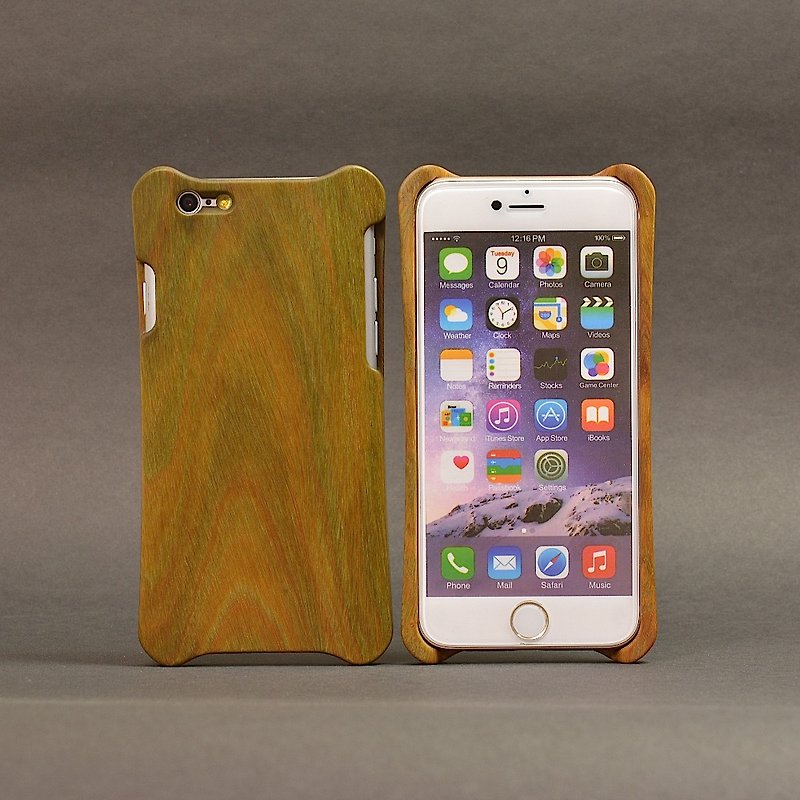 WKidea iPhone 6 / 6S 4.7 inch wooden shell _ Green Ebony - เคส/ซองมือถือ - ไม้ สีเขียว