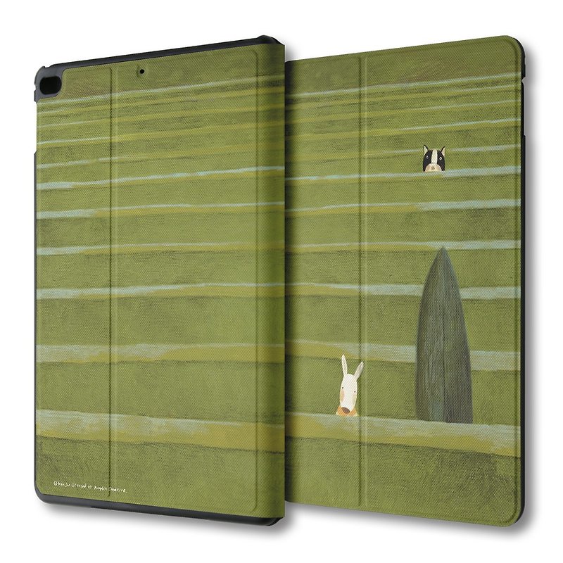 AppleWork iPad mini multi-angle flip leather case friend PSIBM-016 - เคสแท็บเล็ต - หนังแท้ สีเขียว