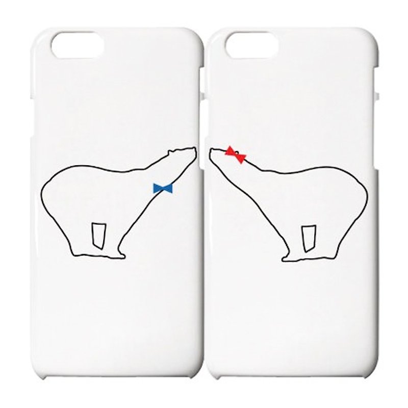 Bear iPhone ペアケースセット - スマホケース - プラスチック ホワイト