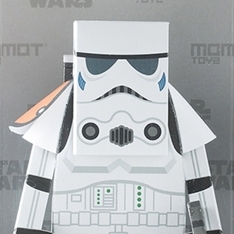 創意 紙 模型 玩具 公仔 MOMOT  [ 星球大戰 系列 ]  Star Wars Storm Trooper - 帽T/大學T - 紙 白色