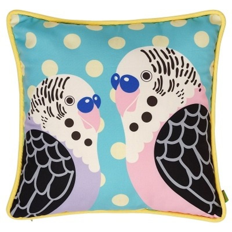 GINGER │ Designed in Denmark and made in Thailand-Nightingale printed flannel pillow without core - หมอน - ผ้าฝ้าย/ผ้าลินิน 