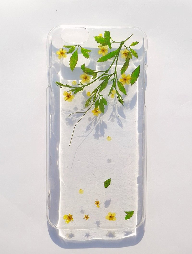Anny's workshop hand-made pressed flower phone case, iphone6, falling - เคส/ซองมือถือ - พลาสติก 