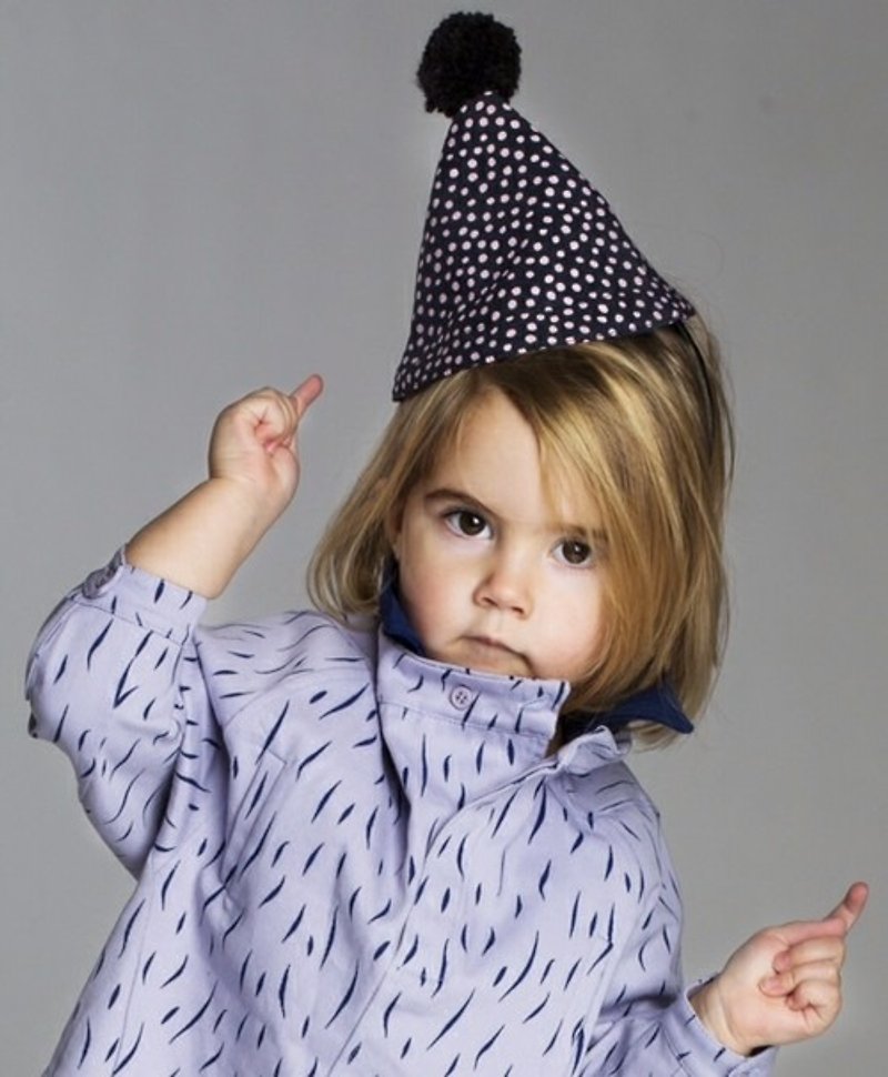 2014年秋と冬の帽子koolabah美しい三角形 - スタイ - コットン・麻 ブルー