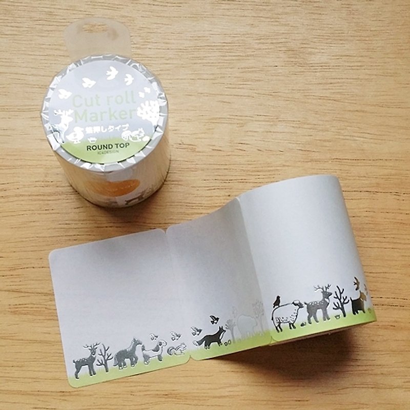 ROUND TOP charge foil sticky notes pay inactivity. [Small animals - hot silver (RT-RF-011N)] - สติกเกอร์ - กระดาษ สีเขียว