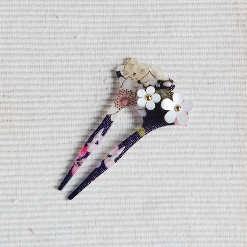 【MITHX】色とりどりの桜 扇形かんざし かんざしパープル - ヘアアクセサリー - アクリル パープル