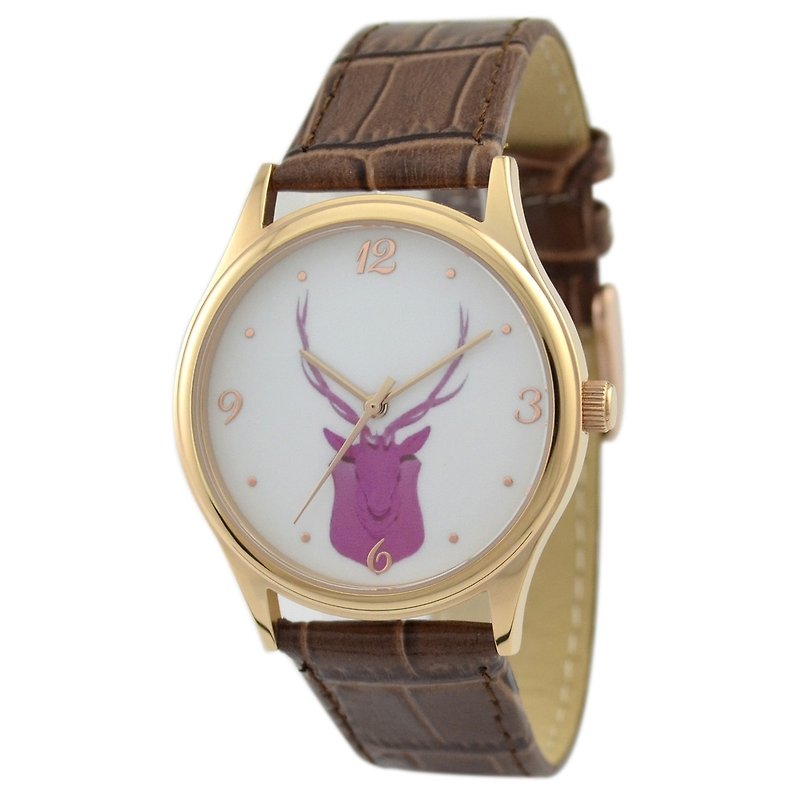 Reindeer Watch - นาฬิกาผู้หญิง - โลหะ สึชมพู