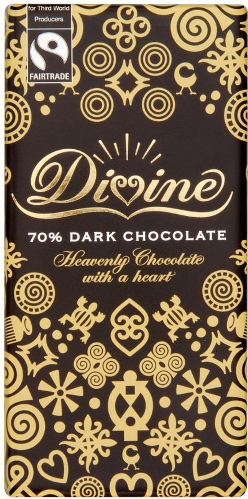 DIVINE chocolate dark chocolate _ _70% Fair Trade - Cake & Desserts - Fresh Ingredients Black
