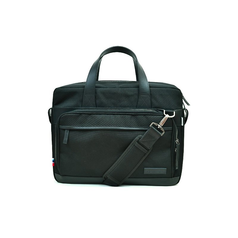 【Dogyball】都會包款CarryU城市移動 黑色 簡約時尚特務級手提包款 搭贈皮感識別證再免運 - 手提包/手提袋 - 其他材質 黑色