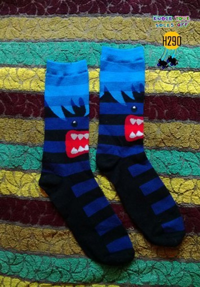 藍怪獸短棉襪!!夏漪眺=knock your socks off !! - 襪子 - 其他材質 藍色