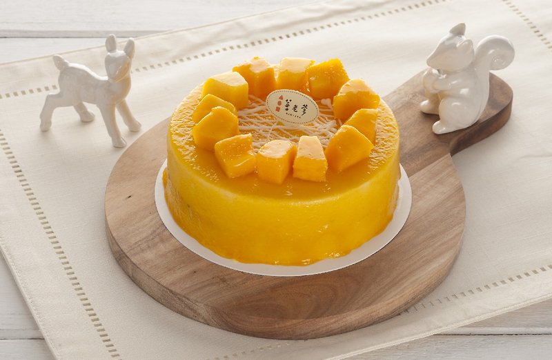 Old mango mango sweet potato cake 6吋 - เค้กและของหวาน - อาหารสด สีส้ม