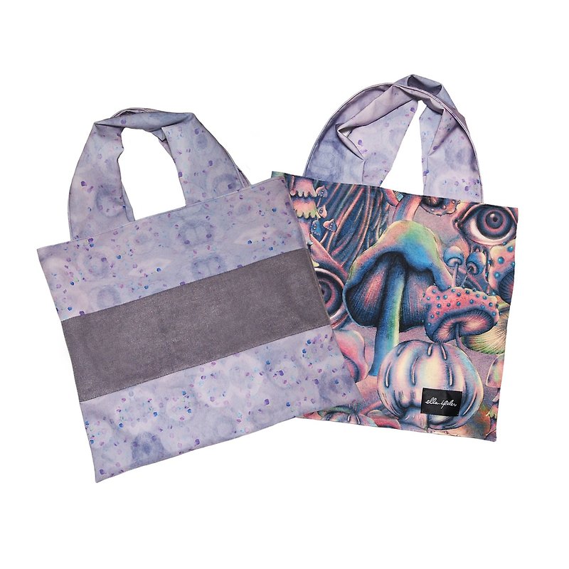Tote Bag in Illustration Printing - Messenger Bags & Sling Bags - Other Materials Multicolor