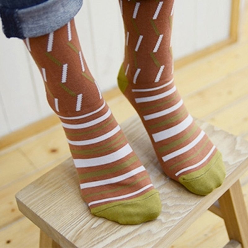 Dessin x Jamstudio-openroom playful socks -sienna stick, JSD76144 - Socks - Other Materials Multicolor