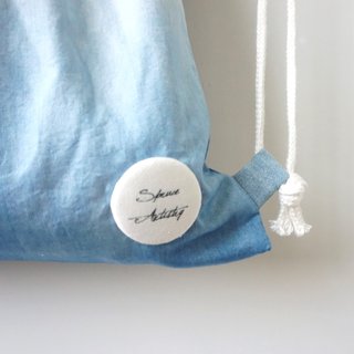 S.A x Ocean, Indigo dyed Handmade Natural Pattern Backpack