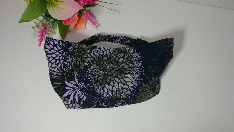 Wide headband - flowers bloom - เครื่องประดับผม - ผ้าฝ้าย/ผ้าลินิน 