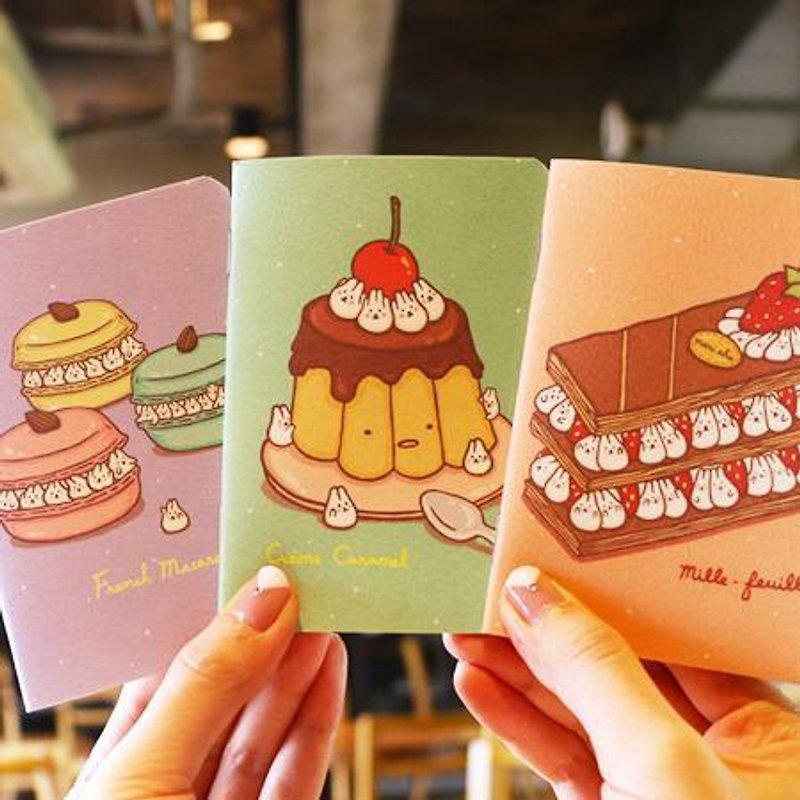 Mori Shu Passport Traveler Note - Mochi Rabbit Sweet desserts. - Notebooks & Journals - Paper Multicolor