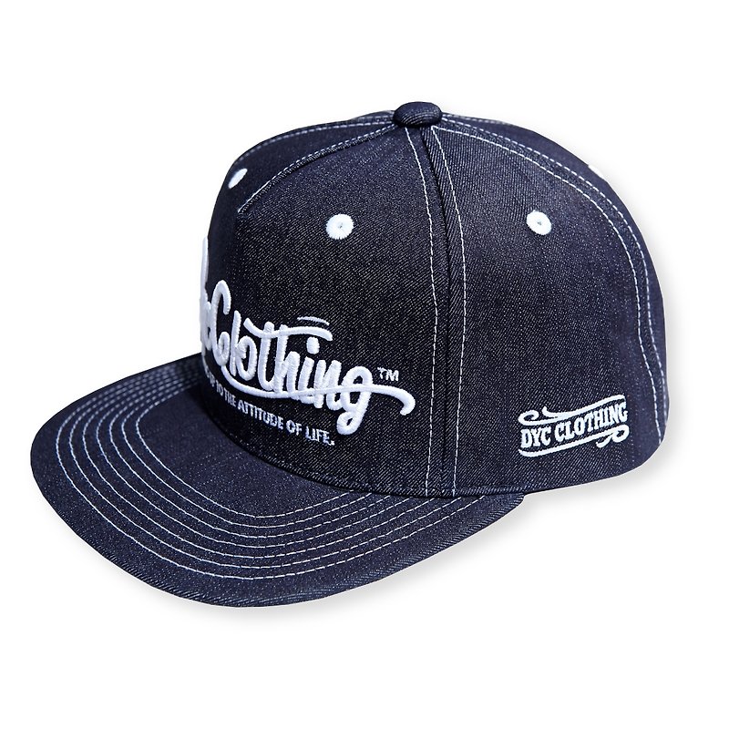 DYC DENIM Snapback CAP - Hats & Caps - Cotton & Hemp Blue