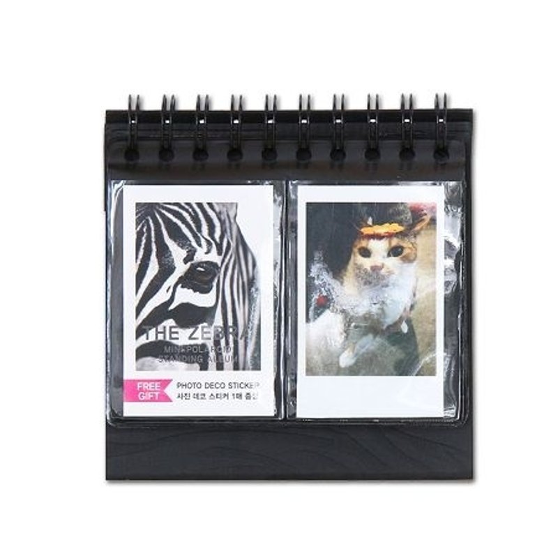 Dessin x Thehaki- be vertical ring mounted zebra mini Polaroid phase of the (60) - black, THK26390 - อัลบั้มรูป - กระดาษ สีดำ