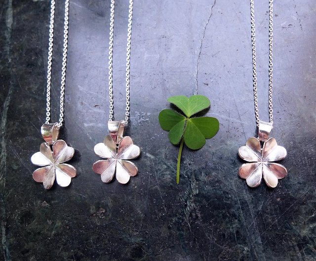 四つ葉のクローバーネックレス750イタリア