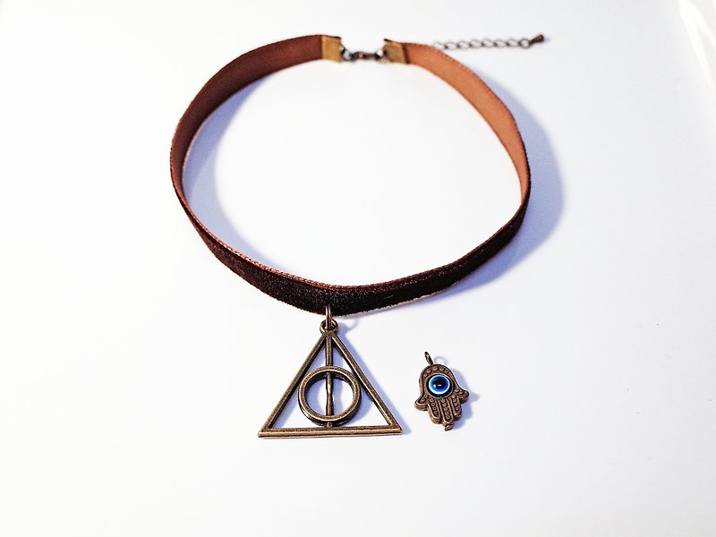 Brown Choker , Deathly Hallow Necklace (4 colors) - Necklaces - Other Materials Brown