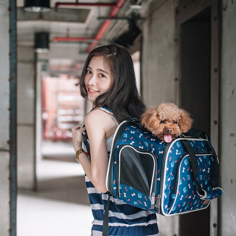 [MYZOO] TRANSFORM BAG Variety Pack / Fishbone - Pet Carriers - Paper Blue